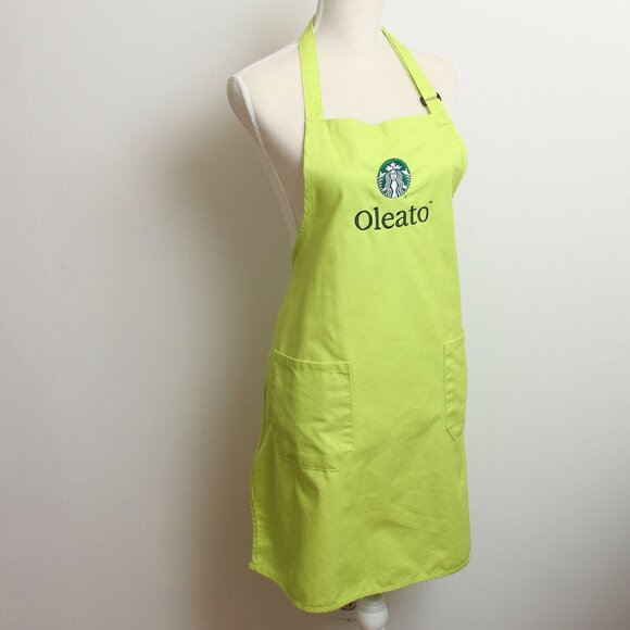 Starbucks Coffee Oleato Apron Official Barista Lime Green - Picture 2 of 5